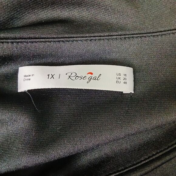 Rose Gal Christmas Cat Dress 1X 16 Black Kittens Holiday Party Sexy Off Shoulder - Picture 12 of 14